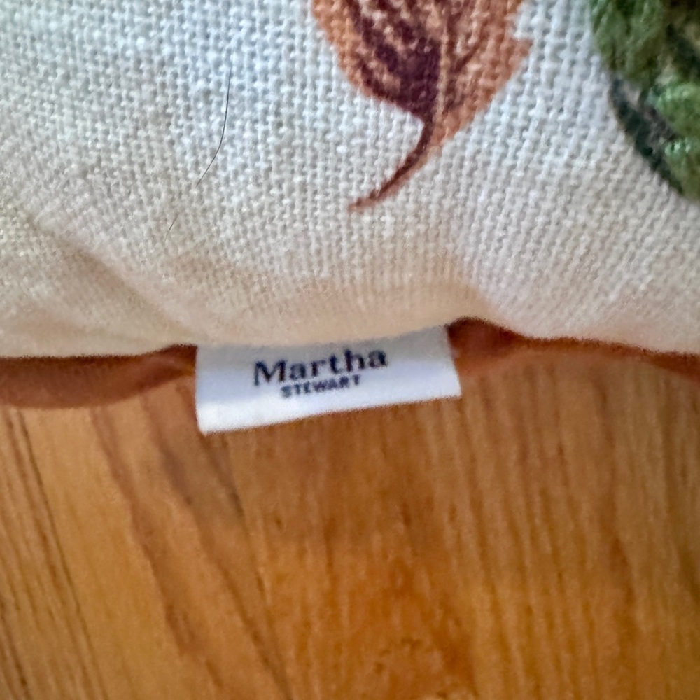Martha Stewart Embroidered Harvest Scene Pillow, Pheasant Pillow - Picture 6 of 16